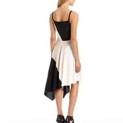 Asymmetric chiffon dress