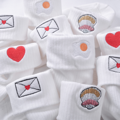 Embroidered socks - Thumbnail 4