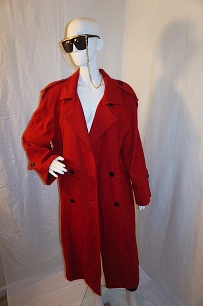 Vintage international red wool coat, size xl