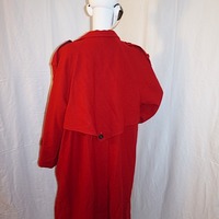 Vintage International Red Wool Coat, Size XL - Thumbnail 2