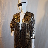 Vintage Risa Ann Black/Gold Metallic Top, Size 1X - Thumbnail 2