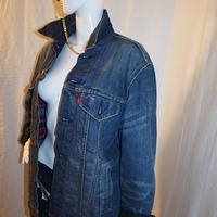 Vintage Levi Dark Jean Jacket, Size  L - Thumbnail 2