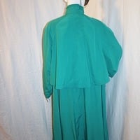Vintage Cyclone Green Trenchcoat w/ belt, Size 3X - Thumbnail 3