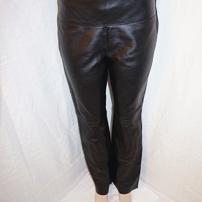 Vintage express black leather pants,  size 7-8