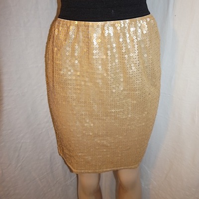 Vintage dee collection gold sequins skirt, size  l