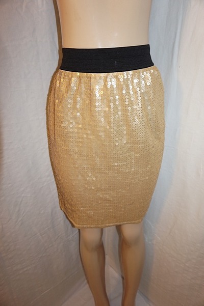 Vintage dee collection gold sequins skirt, size  l