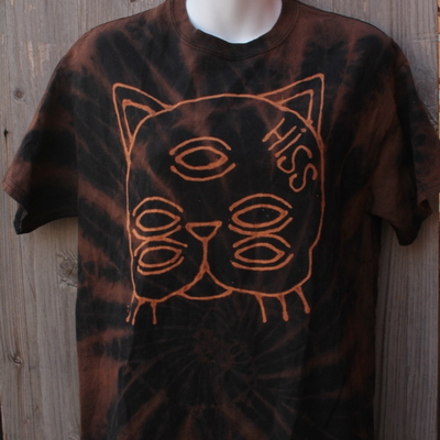 Bleach-dye shirt - black