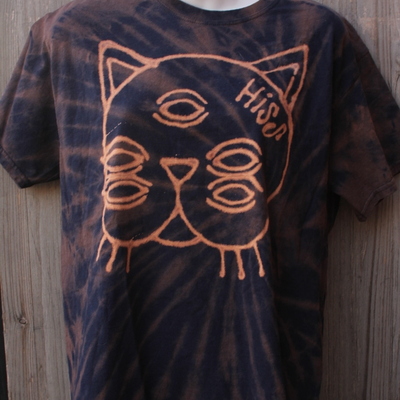 Bleach-dye shirt - navy blue