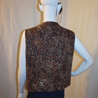 Vintage Nicole Leopard Zip-up Vest,  Size  XL - Thumbnail 3