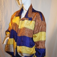 Vintage Purple/ Yellow Bomber, Size 1X - Thumbnail 2