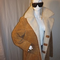 Vintage Lakeland Brown Suede Coat,  Size XL - Thumbnail 1