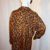 Vintage Leopard Long Sleeve Top, Size 1X  - Thumbnail 3