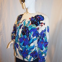 Vintage Spree Cream Floral Sweater, S-M - Thumbnail 3