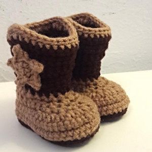 Crochet Cowboy Boots. You choose size and color. FREE SHIPPING