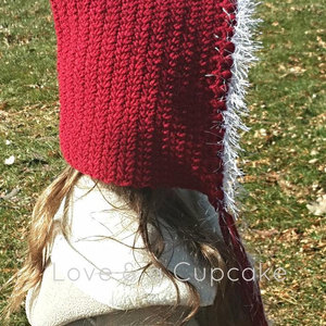 Child Red Pixie Hat, Gnome Hat, Sizes 3yrs - 12yrs You choose color, Great gift FREE SHIPPING - Thumbnail 2