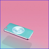MOON-BLUE iPHONE CASE - Thumbnail 1