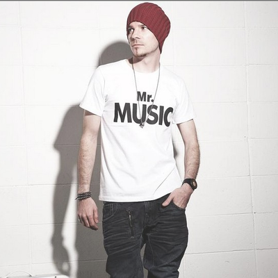 Mr. music white t-shirt