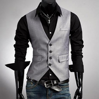 Slim Fit Vests  - Thumbnail 2