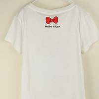 Cartoon Cat White T-Shirt - Thumbnail 1