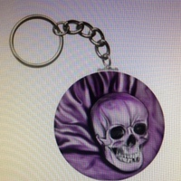 Purple skull keychain - Thumbnail 1