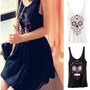 Skull Print Vest-1