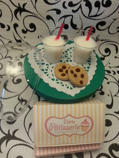 milk and cookies set