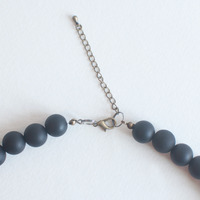 Orange Chunky Flower Lace Statement Necklace, Orange Floral Fabric Bib Vintage Necklace, Bridesmaid Peony Flowers Statement Necklace, NL0774 - Thumbnail 4