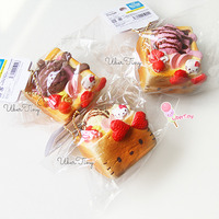 Hello-Kitty Lovely Sweets Toast Squishy with Icecream scoop & Strawberries - Thumbnail 4
