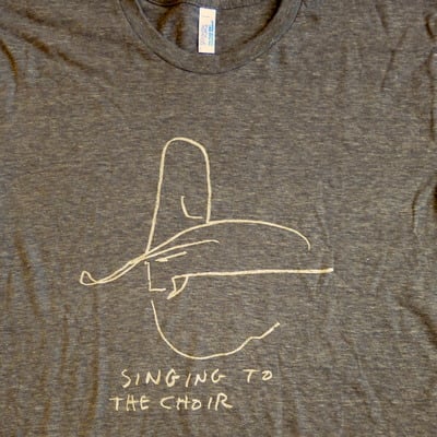 Colossus of roads "singing to the choir" t-shirt coffee