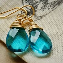 Sea Blue Earrings - Thumbnail 1