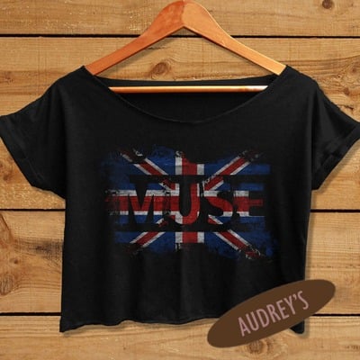 Shirt uk flag logo tee muse crop top rock band  - Thumbnail 3