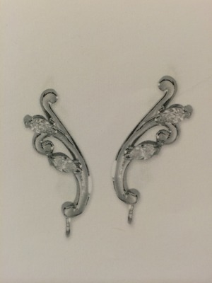 Double Swirls w/2cz's