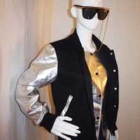 Vintage Monarda Black/Silver Jacket, Size S-M - Thumbnail 1