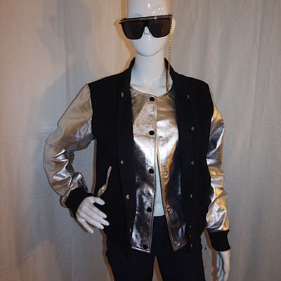 Vintage monarda black/silver jacket, size s-m