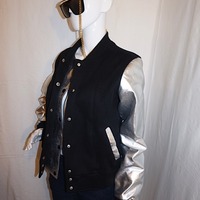 Vintage Monarda Black/Silver Jacket, Size S-M - Thumbnail 2