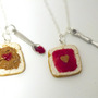 Kawaii Cute Miniature Food Necklaces - BFF Peanut Butter Jelly Heart Necklace Set with Knife and Spoon Best Friend Forever with Silver Plated Chain-4