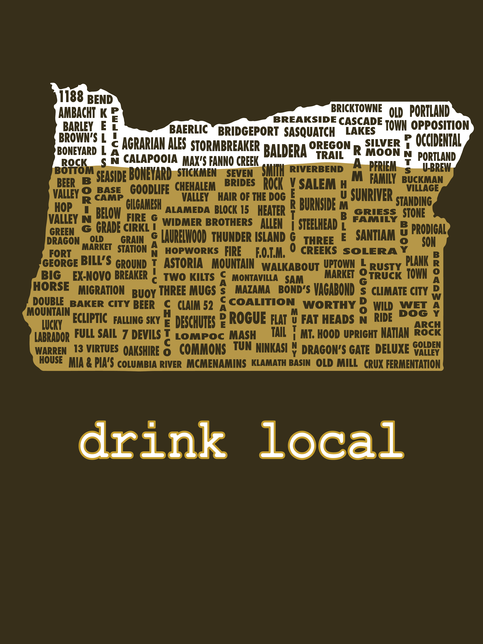 Drink Local- Oregon Beer T-shirt