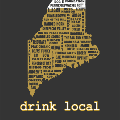 Drink local- maine beer t-shirt