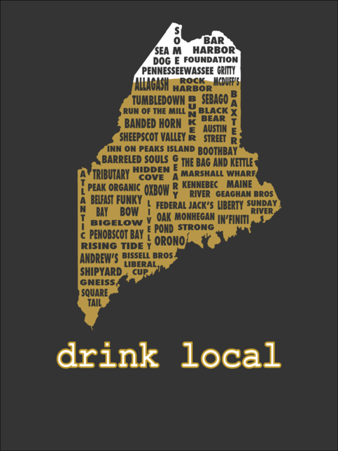Drink Local- Maine Beer T-shirt