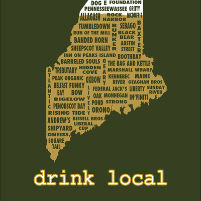Drink local- maine beer t-shirt