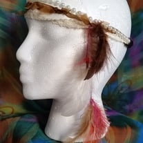 Short BOHO Feather headband