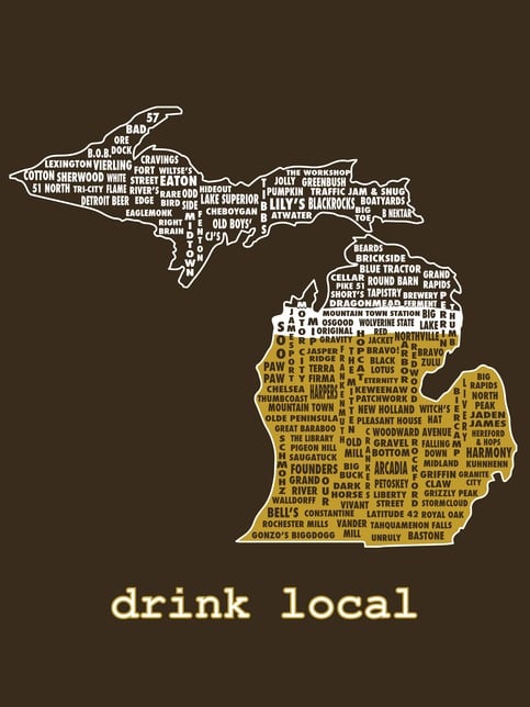 Drink Local- Michigan Beer T-shirt