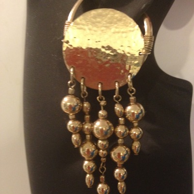 Hammered with gold beads