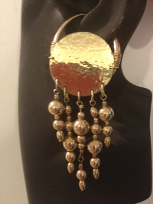 Hammered with gold beads