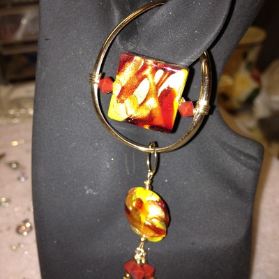 Yellow/red venetican glass