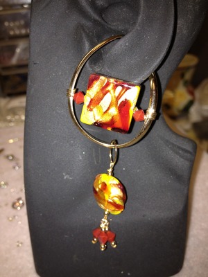 Yellow/Red Venetican Glass