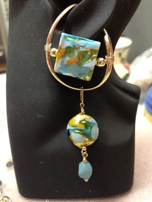 Blue/green/yellow Venetican Glass