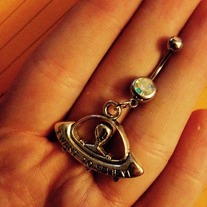 I want to believe alien belly ring