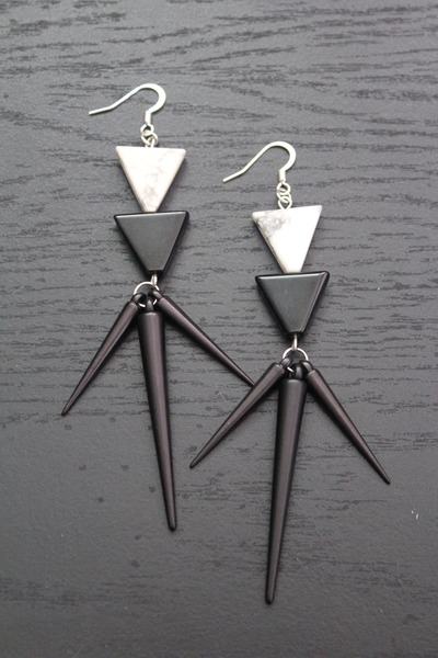 Duo Tri-edge Tribal Earrings