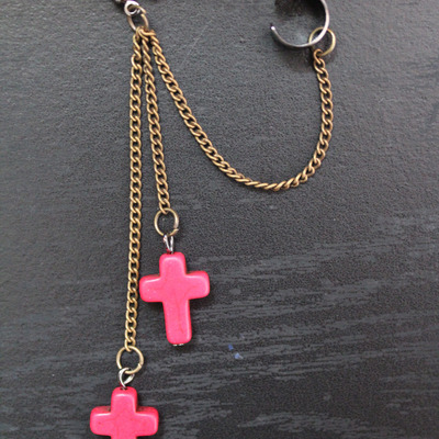 Cross cuff earrings